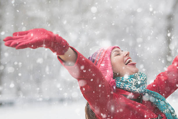 Winter Girl Poses Colored Cap Checked Stock Photo 1011429997 | Shutterstock