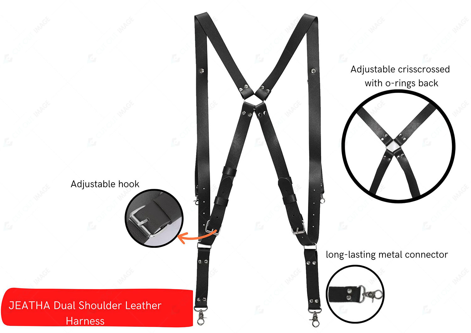 JEATHA Dual Shoulder Leather Harness